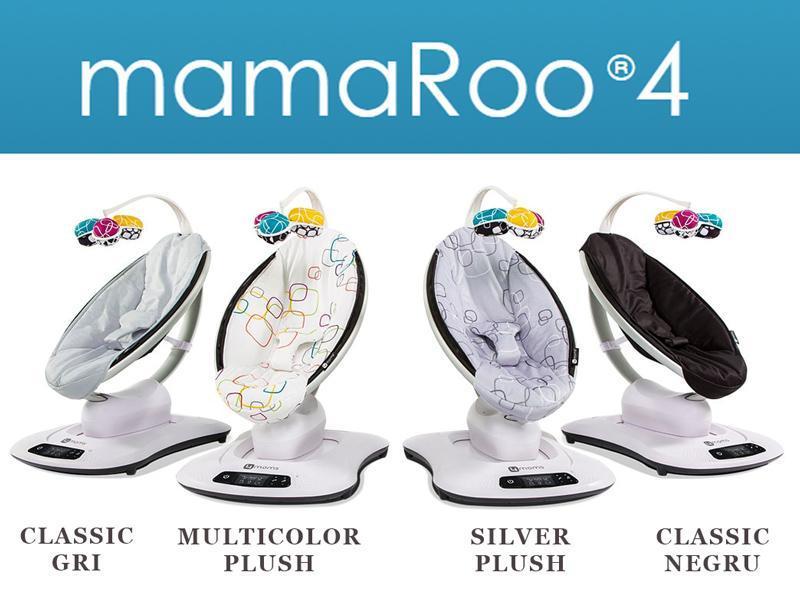 Fotoliu Balansoar Bebelusi 4MOMS MamaRoo 4.0 Classic Gri