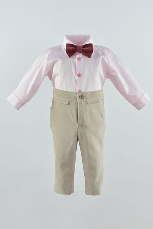 Compleu botez Little Tailor Taupe