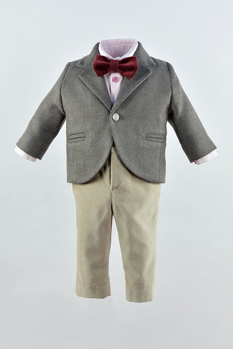 Compleu botez Little Tailor Taupe