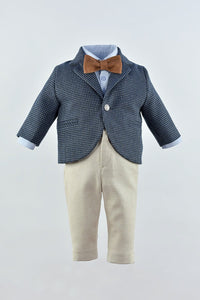 Compleu botez Little Tailor Terracotta
