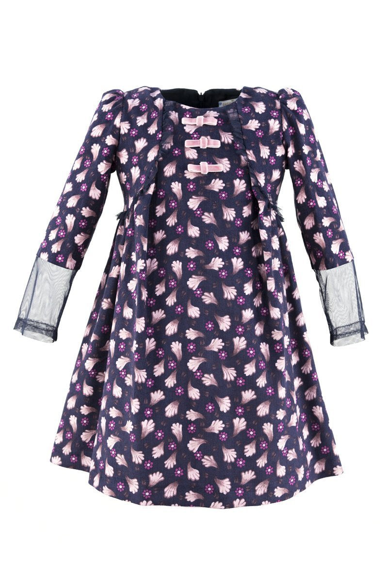 Rochie catifea Rose Fleur