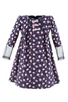 Rochie catifea Rose Fleur