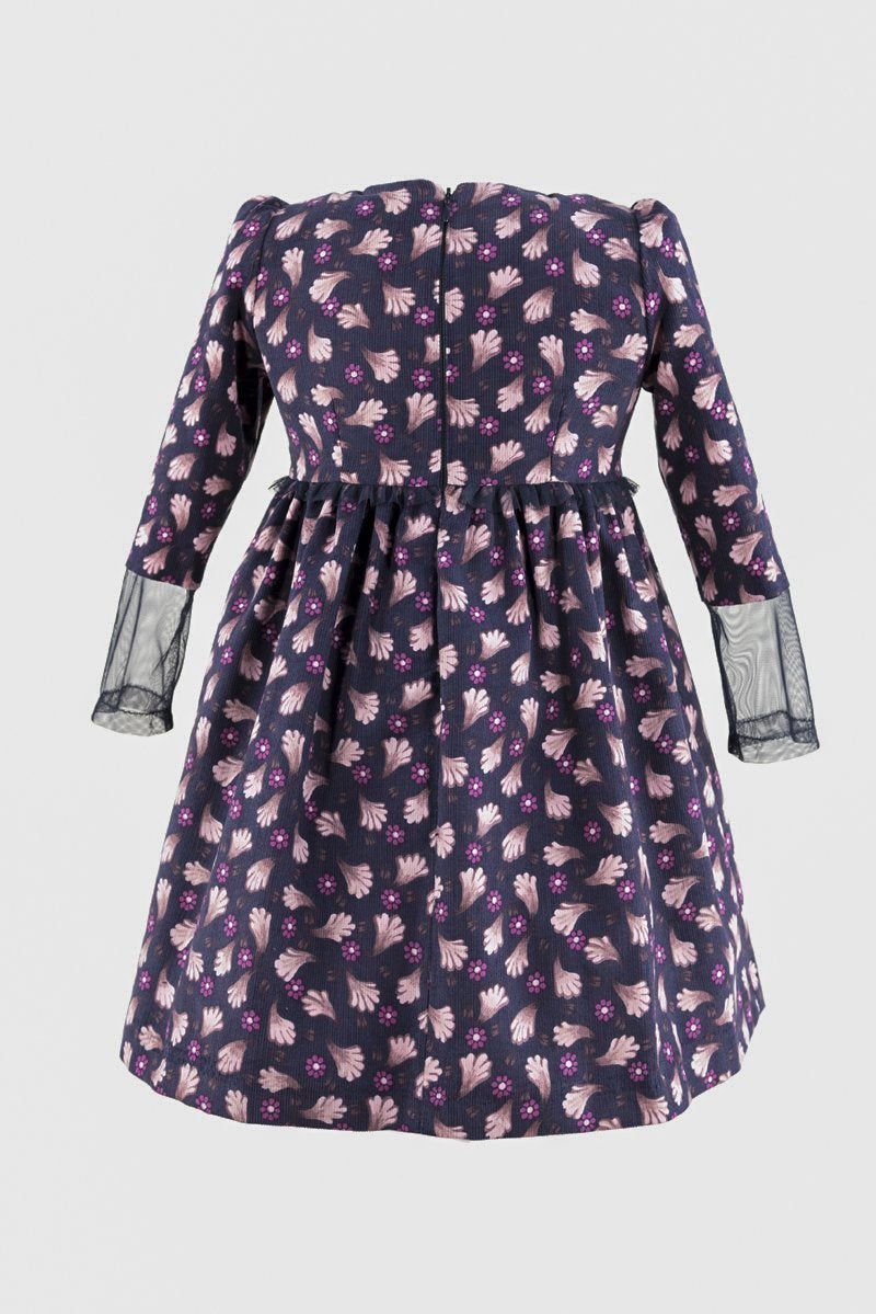 Rochie catifea Rose Fleur