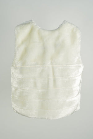 Vesta blana fete White Fluffy