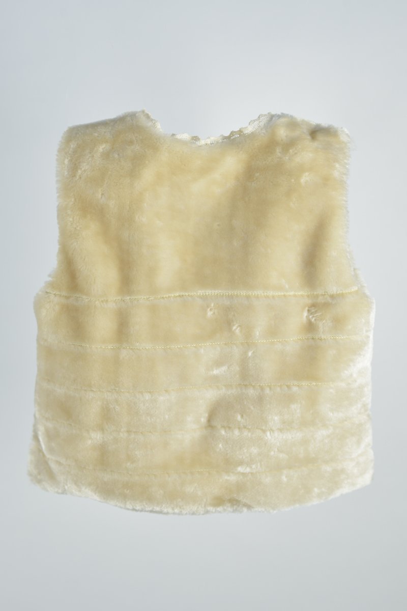Vesta blana fete Beige Fluffy