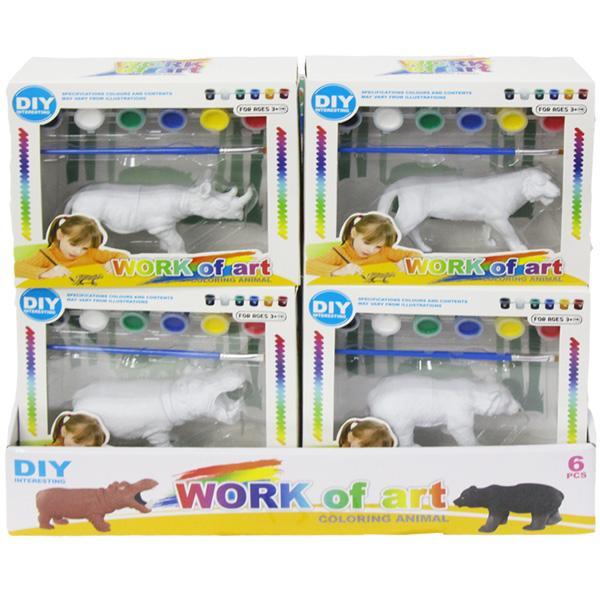 Animal salbatic cu accesorii de pictat - Set 6