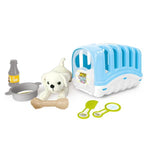 Catelus cu cusca si accesorii My First Pet albastru - Dolu