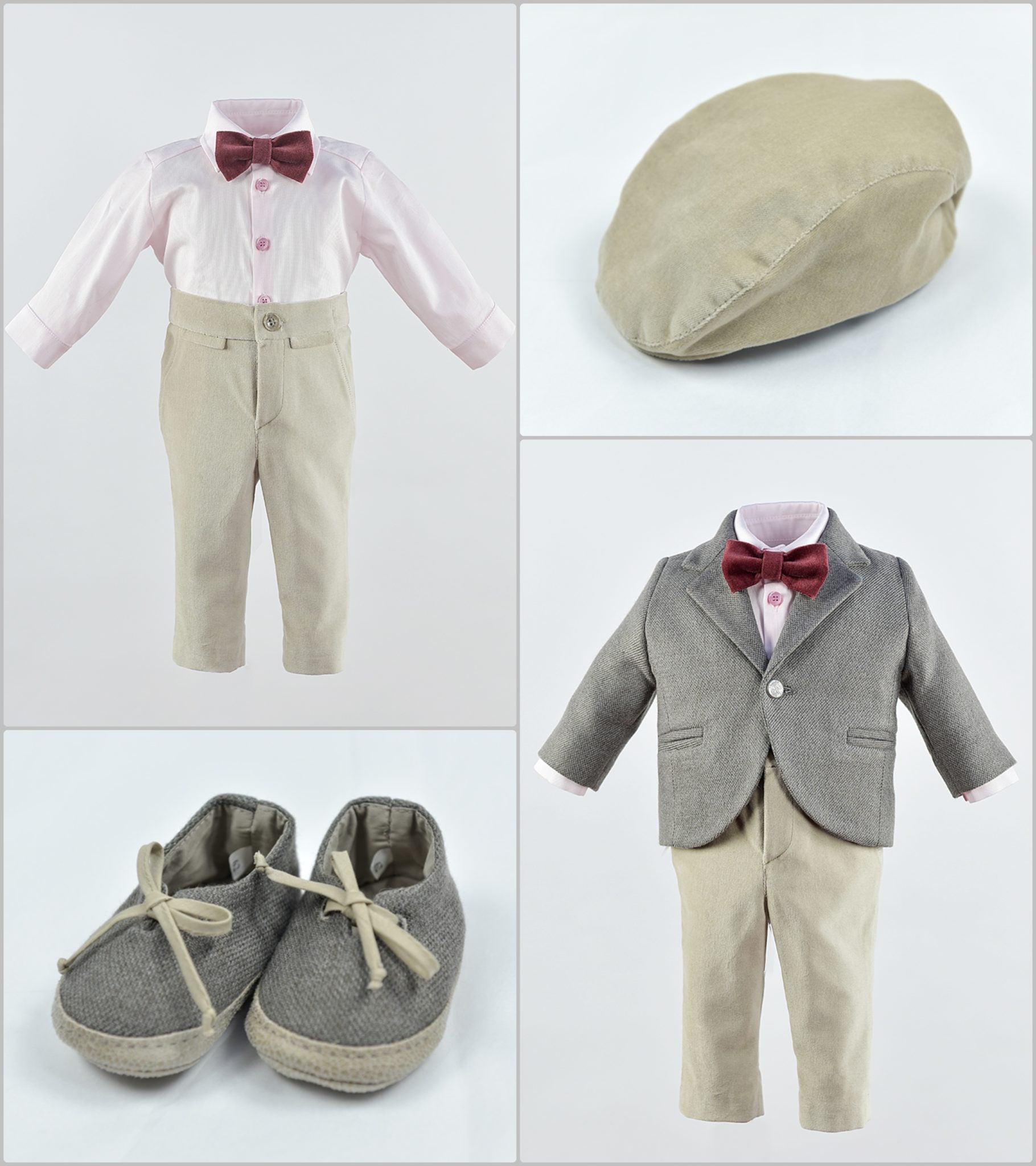 Compleu botez Little Tailor Taupe