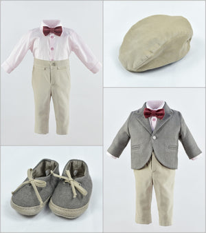 Compleu botez Little Tailor Taupe