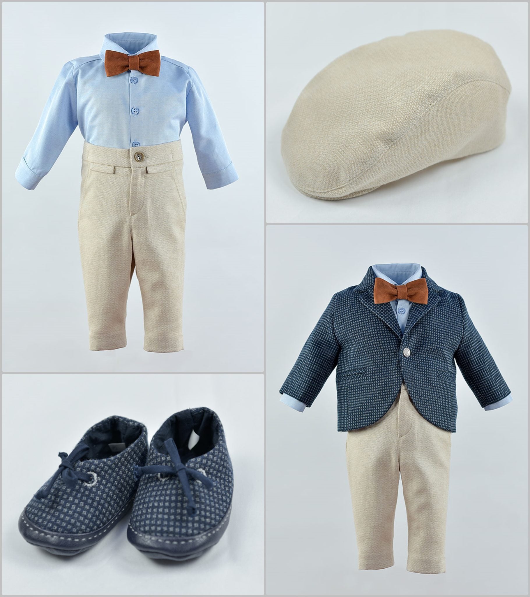 Compleu botez Little Tailor Terracotta