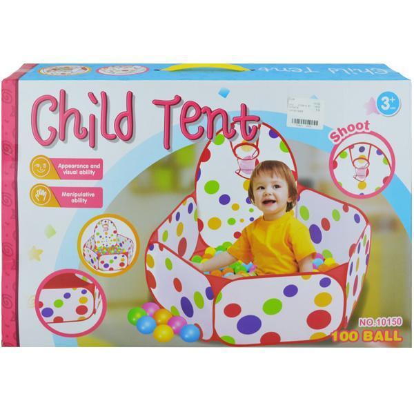 Cort bebe textil cu 100 de mingi