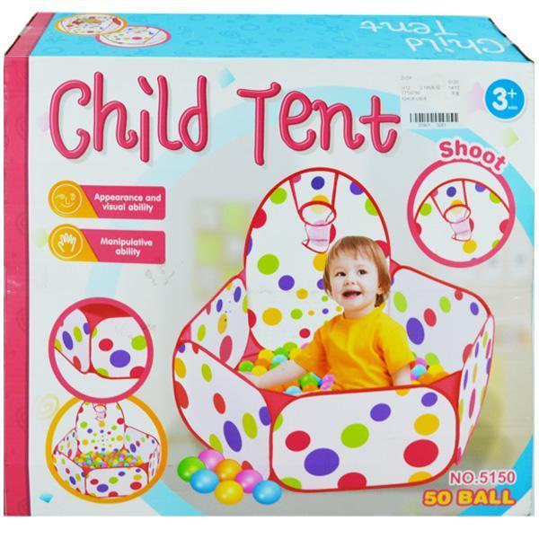 Cort bebe textil cu 50 de mingi