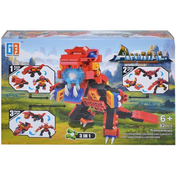 Cuburi constructii Animal 82 piese