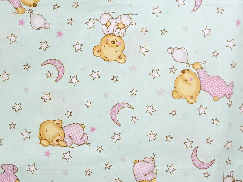 Perna De Alaptare Multifunctionala C MyKids Teddy Stelute Turcoaz