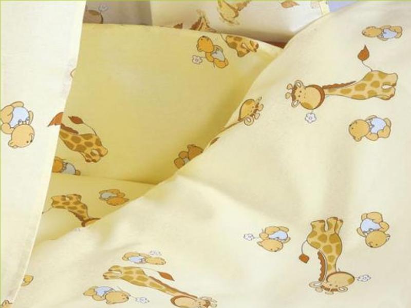 Lenjerie MyKids Mini Giraffe Crem 4 Piese 140x70