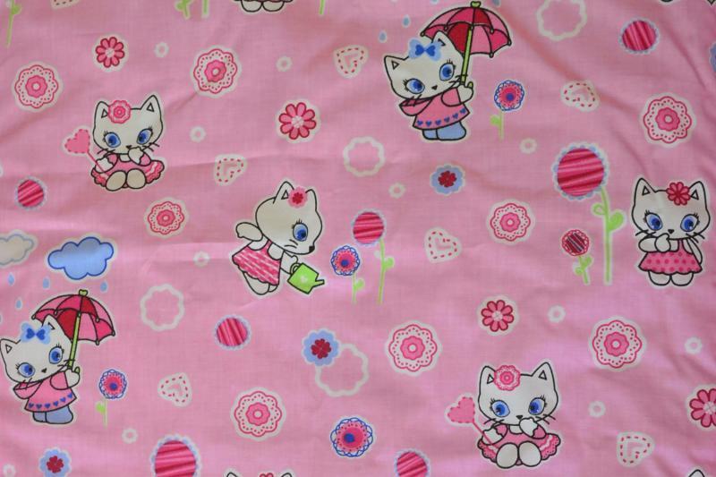 Lenjerie MyKids Pisicuta Roz 4 Piese 140x70