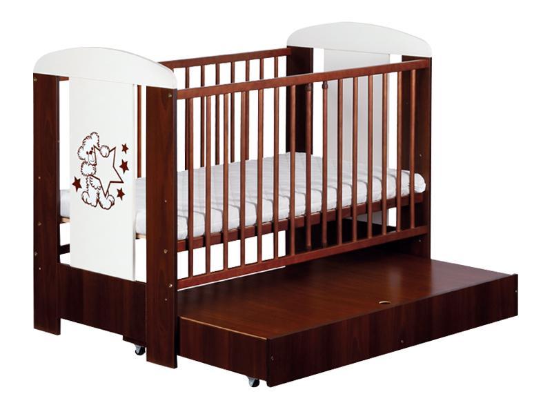 Patut Cu Sertar Klups Teddy With Stars Wenge + Saltea 12 MyKids MyDreams