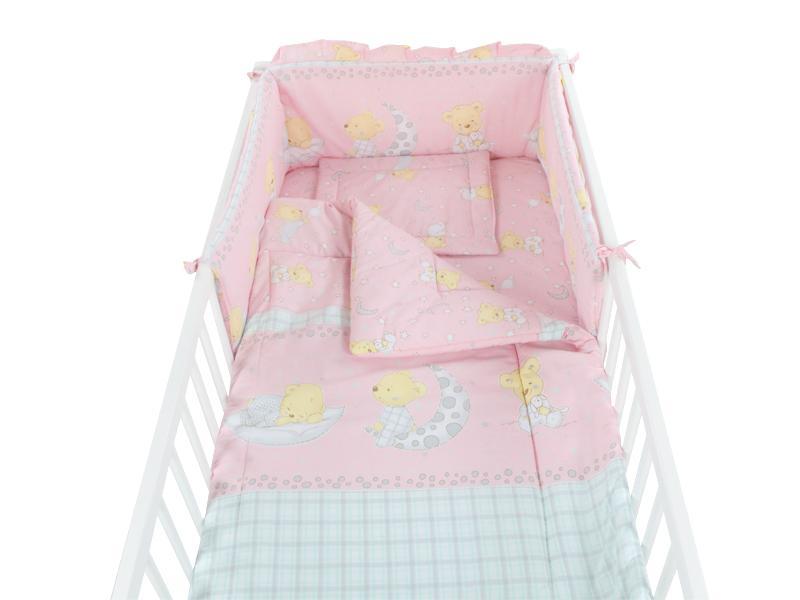 Lenjerie MyKids Teddy Steluta Roz 4 Piese 120x60
