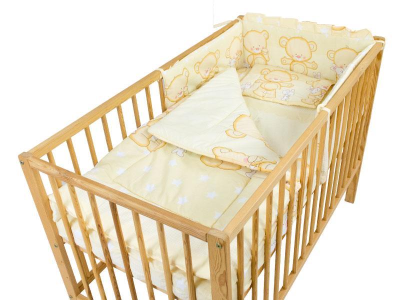 Lenjerie MyKids Teddy Iepuras Galben 4+1 Piese 140x70