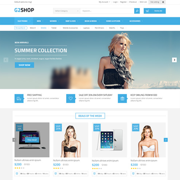 G2Shop - Responsive & Multipurpose Sectioned Bootstrap 4 Shopify Theme