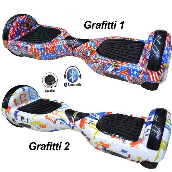 Hoverboard Grafitti cu acumulator, bluetooth si boxe