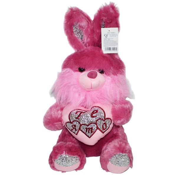 Iepuras de plus cu inimioara 30 cm