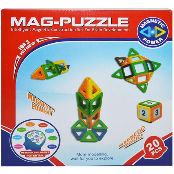 Joc constructii magnetic in cutie 20 piese
