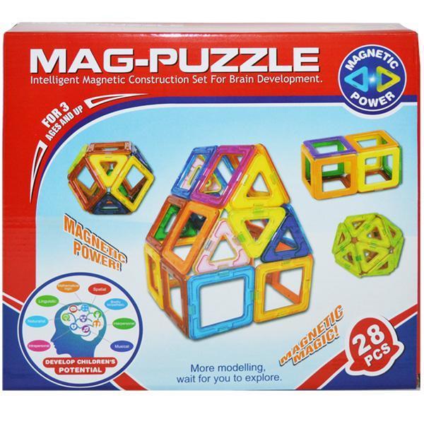 Joc constructii magnetic in cutie 28 piese