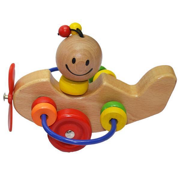 Jucarie bebe Elicopter cu labirint de lemn