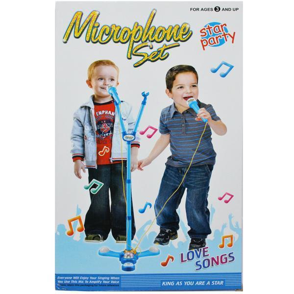 Microfon dublu cu suport si baterii