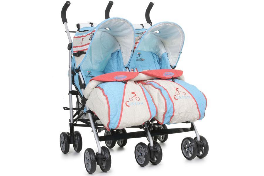 Carucior Gemeni CANGAROO Twin Classic Albastru