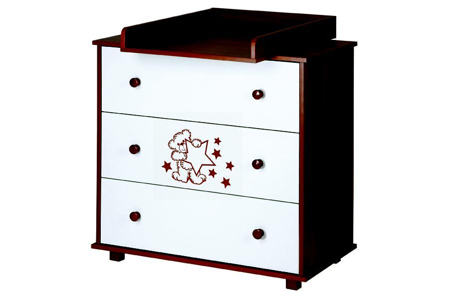 Comoda Bebe Pentru Infasat KLUPS TEDDY WITH STARS Wenge