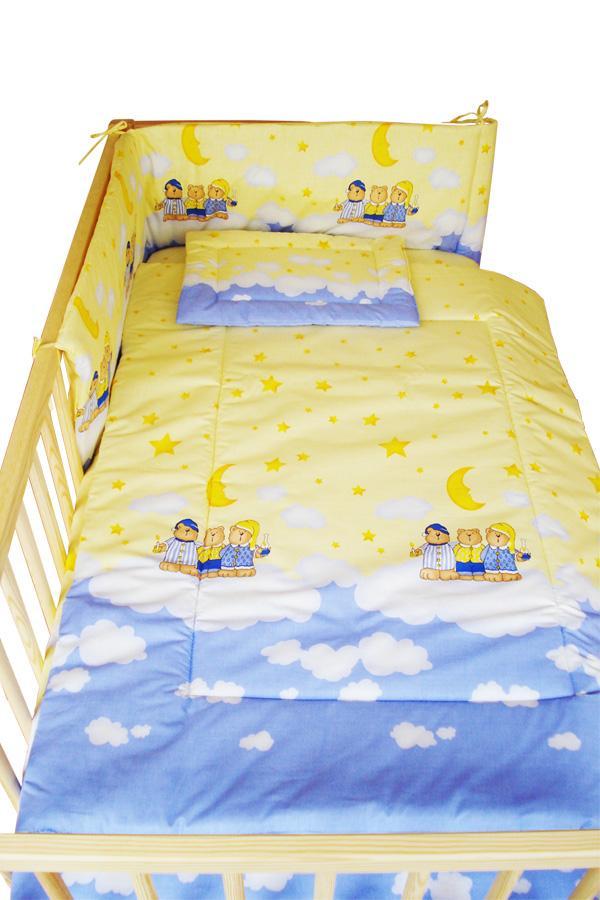 Lenjerie MyKids Teddy Norisori Albastru 4 Piese 120x60