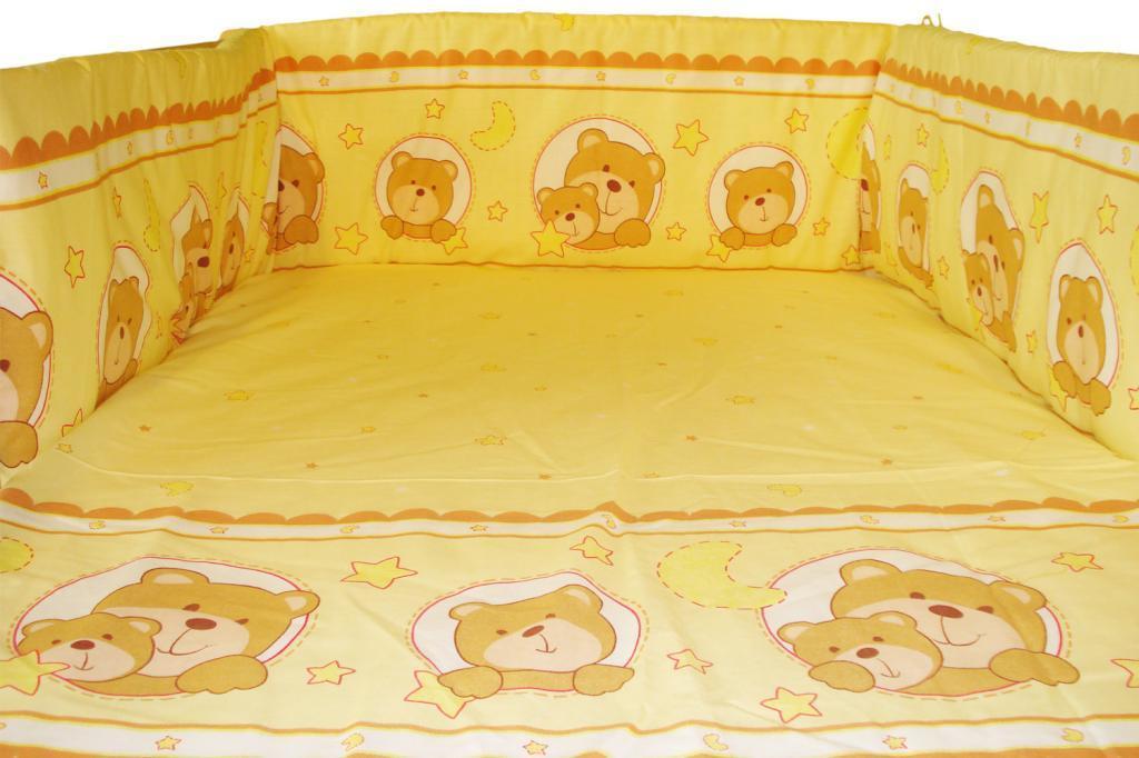 Lenjerie MyKids Teddy Night Galben 4 Piese 120x60