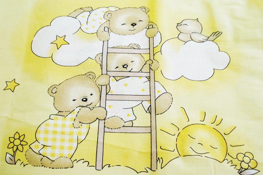 Lenjerie MyKids Teddy Scarita Galben 5 Piese 120x60