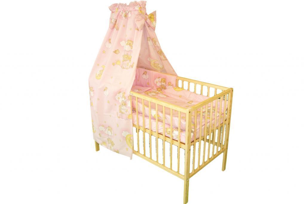 Lenjerie MyKids Teddy Scarita Roz 5 Piese 120x60