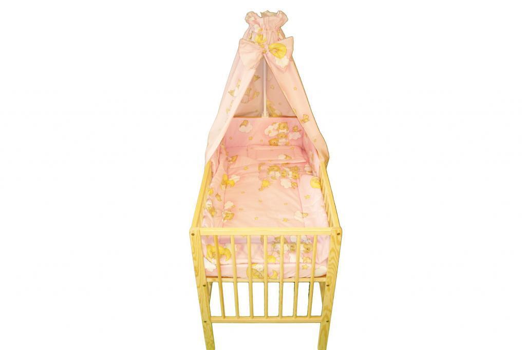 Lenjerie MyKids Teddy Scarita Roz 5 Piese 120x60