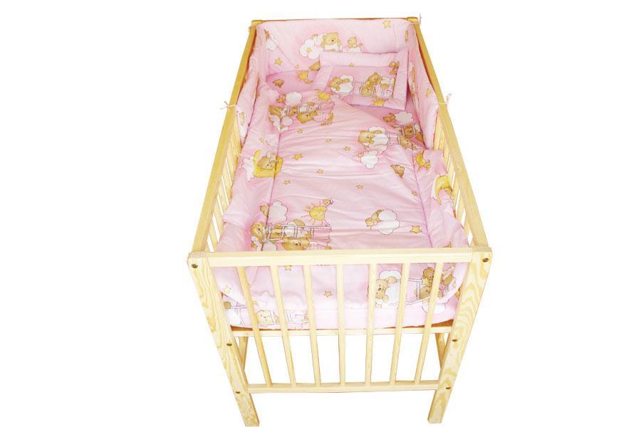 Lenjerie MyKids Teddy Scarita Roz 5 Piese 120x60