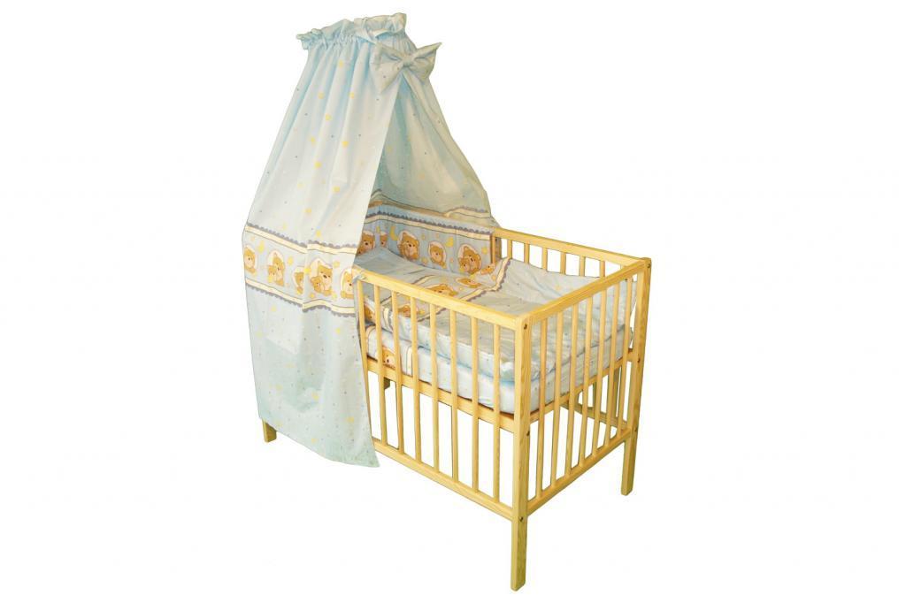 Lenjerie MyKids Teddy Night Albastru 5 Piese 120x60