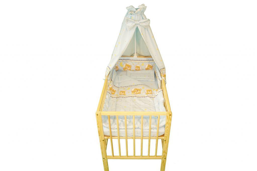 Lenjerie MyKids Teddy Night Albastru 5 Piese 120x60