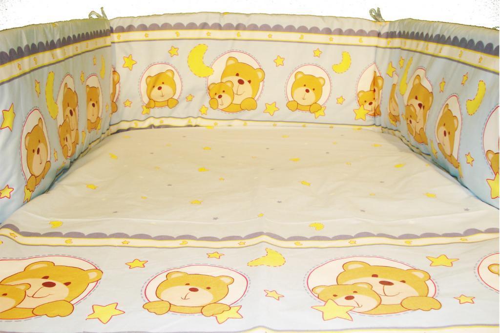 Lenjerie MyKids Teddy Night Albastru 5 Piese 120x60
