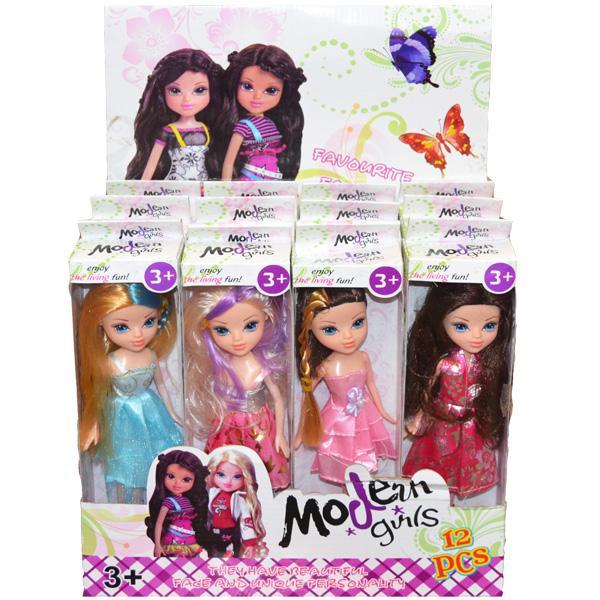 Papusa moderna mica in cutie