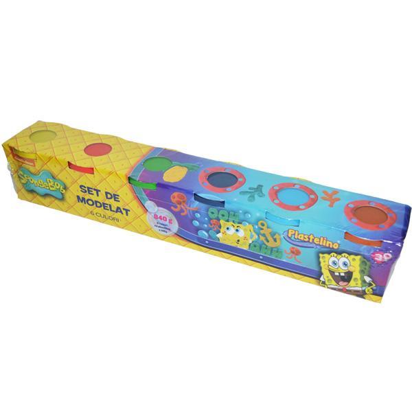 Pasta de modelat 6 culori Spongebob