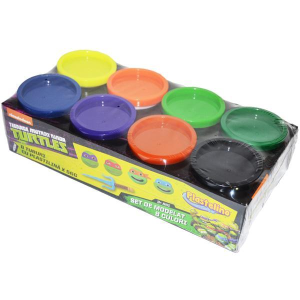 Pasta de modelat 8 culori Ninja Turtles