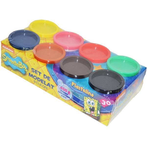 Pasta de modelat 8 culori Spongebob