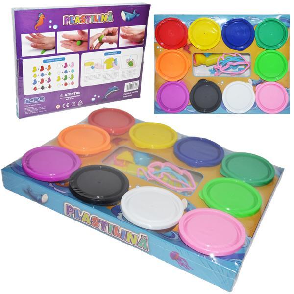 Plastilina modelaj 10 culori 60 g - NEBO