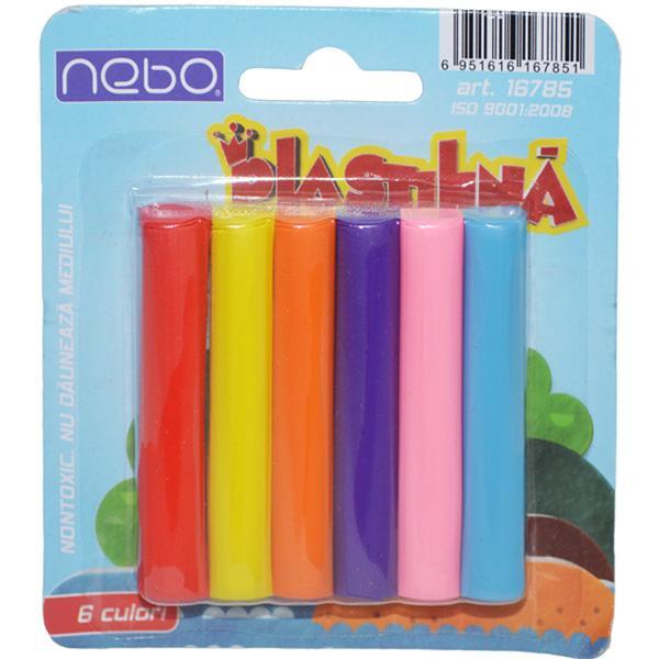 Plastilina 6 culori pe placa - NEBO