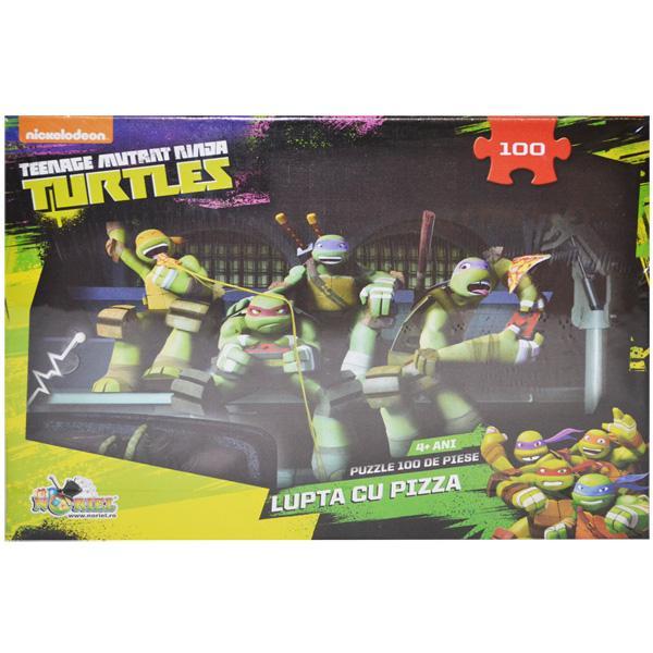Puzzle 100 piese Lupta cu pizza