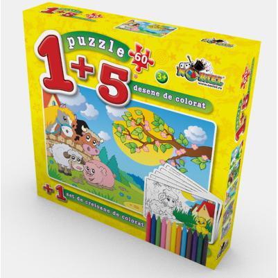 Puzzle 60 piese Coloreaza-ma Ferma