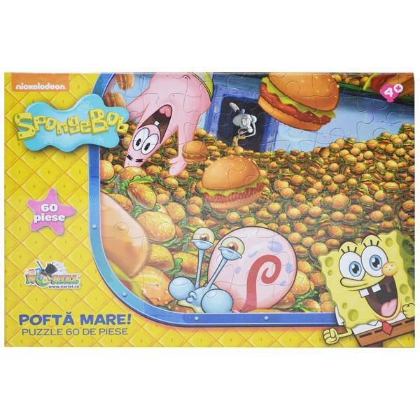 Puzzle 60 piese Spongebob - Pofta mare!